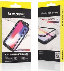 Wozinsky Wozinsky Full Magnetic Case magnetyczne etui 360 pokrowiec na przód i tył z wbudowanym szkłem Samsung Galaxy A51 czarno-przezroczysty 4