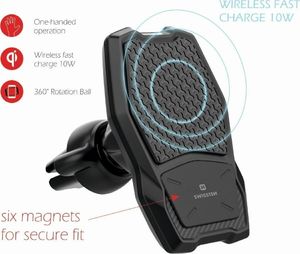Swissten Uchwyt Samochodowy z ładowaniem indukcyjnym / bezprzewodowym magnetyczny do kratki wentylacyjnej / nawiewu Swissten TYP WM1-AV3 czarny 4