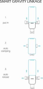 Swissten Uchwyt Samochodowy grawitacyjny do kratki wentylacyjnej / nawiewu Swissten Typ G1-AV3 czarny 4