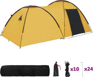 Namiot turystyczny vidaXL 4 osobowy żółty (92235) 4