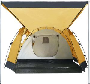 Namiot turystyczny vidaXL 4 osobowy żółty (92229) 8