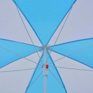 vidaXL Parasol plażowy, niebiesko-biały, 180 cm, tkanina 2