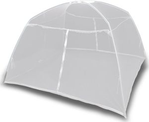 vidaXL Moskitiera namiotowa z włókna szklanego biała 200x120x130 cm 1