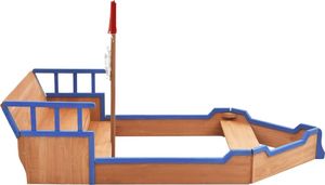 vidaXL Piaskownica statek piracki, drewno jodłowe, 190x94,5x101 (92171) 4