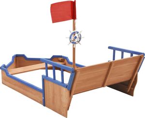 vidaXL Piaskownica statek piracki, drewno jodłowe, 190x94,5x101 (92171) 5