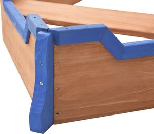 vidaXL Piaskownica statek piracki, drewno jodłowe, 190x94,5x101 (92171) 8