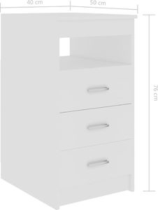 Biurko vidaXL 3054780 Białe 140 cm x 50 cm 8