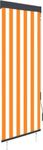 vidaXL Roleta zewnętrzna, 60x250 cm, biało-pomarańczowa 1