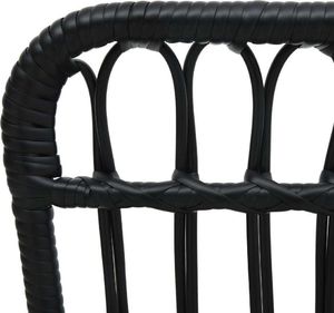 vidaXL fotel ogrodowy, polirattan, czarny (48581) 5