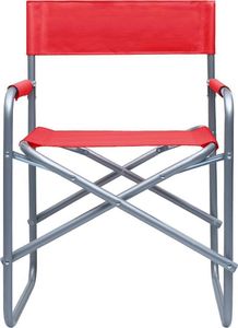 vidaXL krzesła reżyserskie, 2 sztuki, stalowe, czerwone (47919) 3
