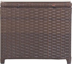 vidaXL stołki barowe, 2 sztuki, z poduszkami, polirattan, brązowe (46417) 4