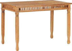 vidaXL stół ogrodowy, 120x65x80 cm, lite drewno tekowe (49385) 1