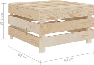 vidaXL Stolik ogrodowy z palet, drewniany 4