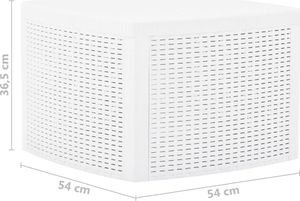 vidaXL stolik boczny, biały, 54x54x36,5 cm, plastikowy (48774) 6