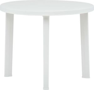 vidaXL stolik ogrodowy, biały, 89 cm, plastikowy (48805) 1
