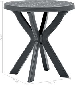 vidaXL stolik bistro, antracytowy, 70 cm, plastikowy (48798) 5