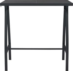 vidaXL ogrodowy stół barowy, czarny, 110x60x110 cm, szkło hartowane (48121) 2