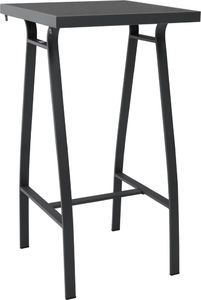 vidaXL ogrodowy stolik barowy, czarny, 60x60x110 cm, szkło hartowane (48120) 1