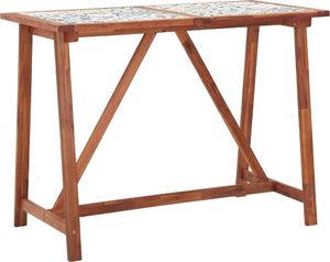 vidaXL stół barowy, 140x70x105 cm, blat z płytek i drewno akacjowe (46320) 1