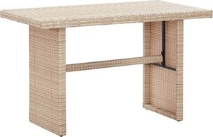 vidaXL stół ogrodowy, szary, 110x60x67 cm, polirattanowy (46444) 1