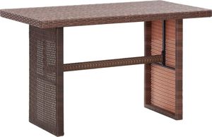 vidaXL stół ogrodowy, brązowy, 110x60x67 cm, polirattanowy (46443) 1