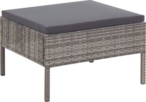 vidaXL 3 częściowy zestaw wypoczynkowy do ogrodu, poduszki, rattan PE, szary (48958) 6