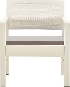 vidaXL 3 częściowy zestaw mebli do ogrodu, plastik, biały (48823) 3