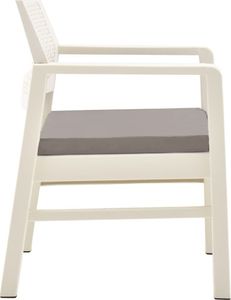 vidaXL 3 częściowy zestaw mebli do ogrodu, plastik, biały (48823) 4