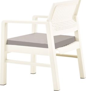 vidaXL 3 częściowy zestaw mebli do ogrodu, plastik, biały (48823) 5