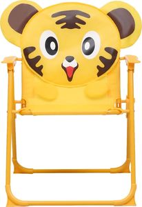 vidaXL 3 częściowy dziecięcy zestaw mebli do ogrodu, z parasolem, żółty (48100) 5