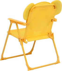 vidaXL 3 częściowy dziecięcy zestaw mebli do ogrodu, z parasolem, żółty (48100) 6