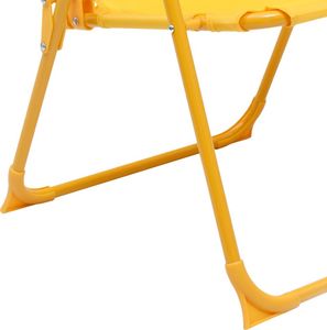 vidaXL 3 częściowy dziecięcy zestaw mebli do ogrodu, z parasolem, żółty (48100) 8