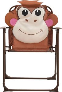 vidaXL 3 częściowy dziecięcy zestaw mebli do ogrodu, z parasolem, brązowy (48099) 4