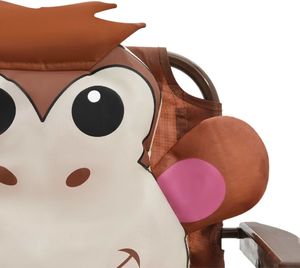 vidaXL 3 częściowy dziecięcy zestaw mebli do ogrodu, z parasolem, brązowy (48099) 8