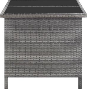 vidaXL 5 częściowy zestaw mebli ogrodowych z poduszkami, rattan PE, szary (46115) 4