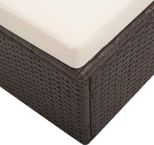 vidaXL 2 częściowy zestaw wypoczynkowy do ogrodu, poduszki, rattan PE, brąz (46079) 2