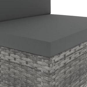 vidaXL 5 częściowy zestaw wypoczynkowy do ogrodu, rattan PE, szary (3054599) 7