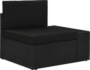 vidaXL 5 częściowy zestaw wypoczynkowy do ogrodu, rattan PE, czarny (3054582) 7