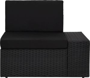 vidaXL 5 częściowy zestaw wypoczynkowy do ogrodu, rattan PE, czarny (3054582) 8