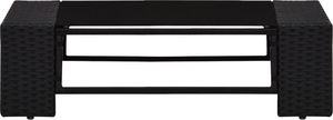 vidaXL 7 częściowy zestaw wypoczynkowy do ogrodu, rattan PE, czarny (3054578) 4