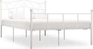 vidaXL Rama łóżka, biała, metalowa, 160 x 200 cm 1
