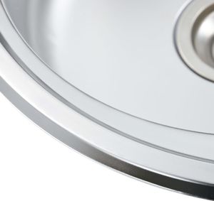 Zlewozmywak vidaXL  kuchenny z sitkiem i syfonem, stal nierdzewna 5