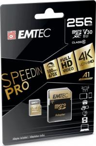 Karta Emtec Speedin Pro MicroSDXC 256 GB Class 10 UHS-I/U3 A1 V30 (ECMSDM256GXC10SP) 2