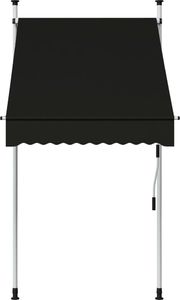 vidaXL Markiza zwijana ręcznie, 100 cm, antracytowa 2