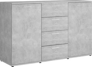 vidaXL Komoda, betonowa szarość, 120x35,5x75 cm, płyta wiórowa 2