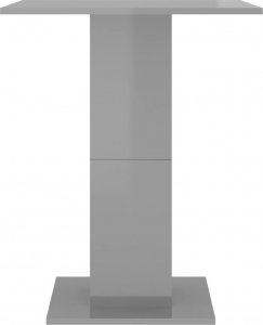 vidaXL Stolik bistro, wysoki połysk, szary, 60x60x75 cm, płyta wiórowa 1