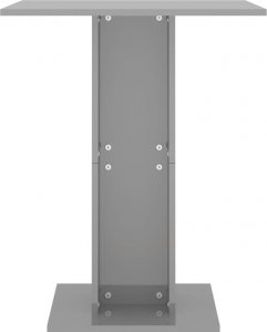 vidaXL Stolik bistro, wysoki połysk, szary, 60x60x75 cm, płyta wiórowa 2