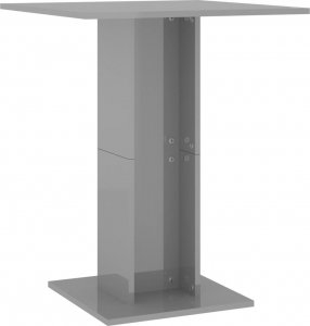 vidaXL Stolik bistro, wysoki połysk, szary, 60x60x75 cm, płyta wiórowa 4