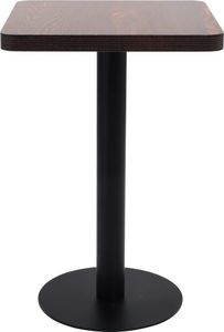 vidaXL Stolik bistro, ciemnobrązowy, 50x50 cm, MDF 2