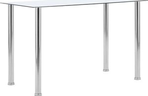 vidaXL Stół jadalniany, przezroczysty, 120x60x75 cm, szkło hartowane 1